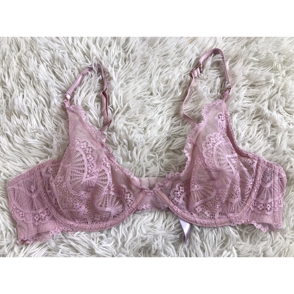 Savage X Fenty Dusty Pink Lace Underwire Bra